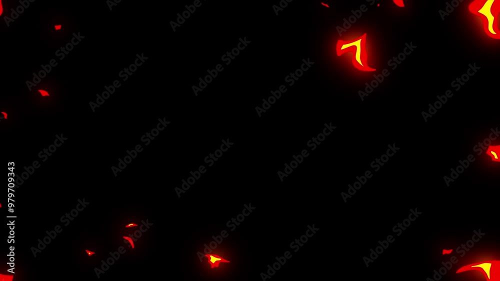 Cartoon fire and explosion with alpha channel, anime and cartoon fire graphics fx