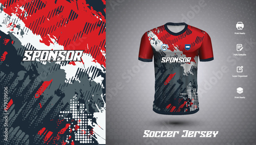 Soccer jersey design for sublimation or sports tshirt design for cricket
