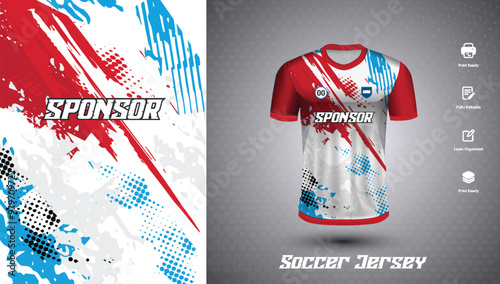 Soccer jersey design for sublimation or sports tshirt design for cricket
