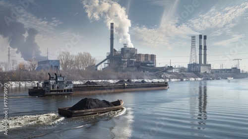 Industrial River Scene