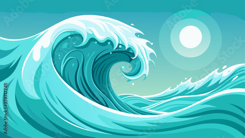 White water wave light surface overlay background. 3d clear ocean surface pattern with reflection effect backdrop. Marble desaturated texture. Sunny aqua ripple movement with shiny refraction
