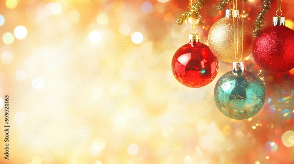 Festive Merry Christmas banner with a bright and cheerful background, plenty of space for your personalized text Festive Merry Christmas banner with a bright and cheerful background, plenty of space for your personalized text