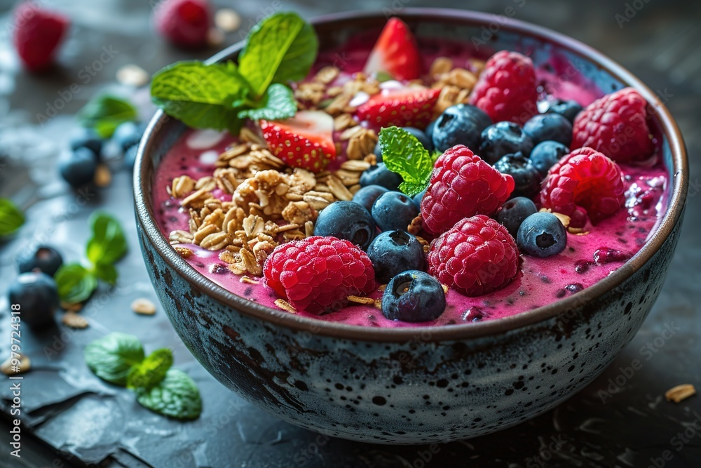 breakfast healthy food vegan bowl blueberry fruit smoothie raspberry berry granola organic breakfast healthy food vegan bowl blueberry fruit smoothie raspberry berry granola organic