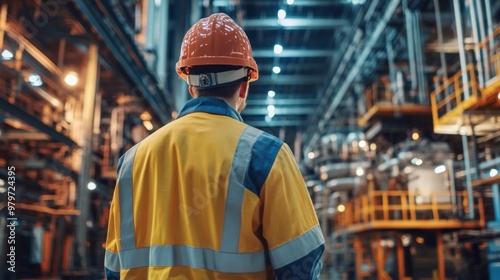 Industrial Safety Management in Action, featuring effective protocols, personnel engagement, and advanced equipment ensuring a secure working environment in a bustling facility