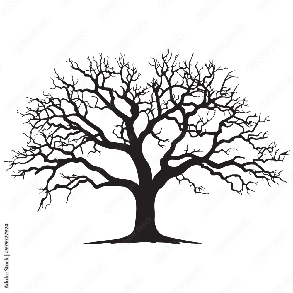 Black tree Symbol style and white background, Natures Elegy A Dead Tree in Black Vector Faded Majesty Monochromatic Vector Black tree Symbol style and white background, Natures Elegy A Dead Tree in Black Vector Faded Majesty Monochromatic Vector