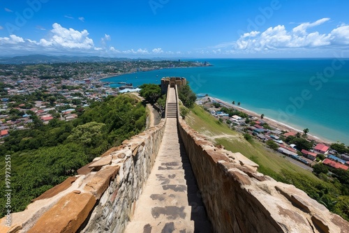 Trinidad and Tobago's historic Fort George, offering panoramic views of Port of Spain and the surrounding ocean