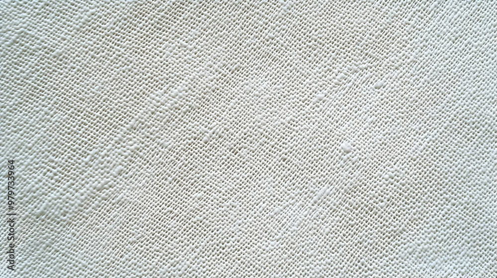 Obraz premium Close-up of a White Fabric with a Distinctive Woven Pattern