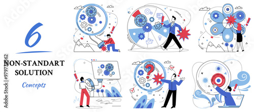 Cognitive skills vector illustration. Knowledge is treasure chest buried deep in mines thoughtful contemplating and cognitive skills Curiosity is flame ignites furnace aspirations, fueled by oxygen