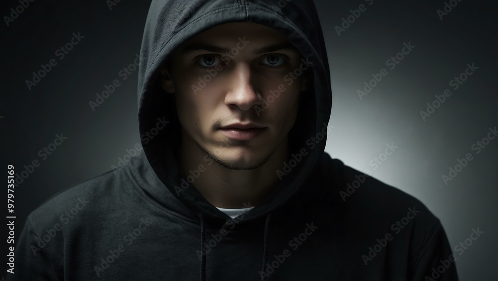 Hacker in a black hoodie on white, symbolizing digital privacy and security. Hacker in a black hoodie on white, symbolizing digital privacy and security.