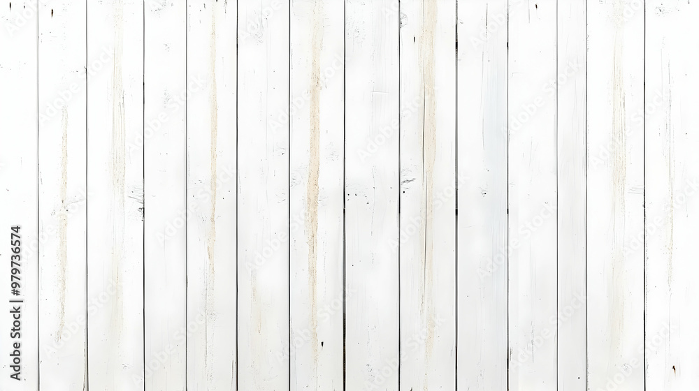 Fototapeta premium White Washed Wood Plank Background, Rustic Wood Texture, Vertical Wooden Panels, Weathered Wood, Vintage Background, White Wooden Wall, White Painted Boards, Old Wood, Shabby Chic, Wood Grain