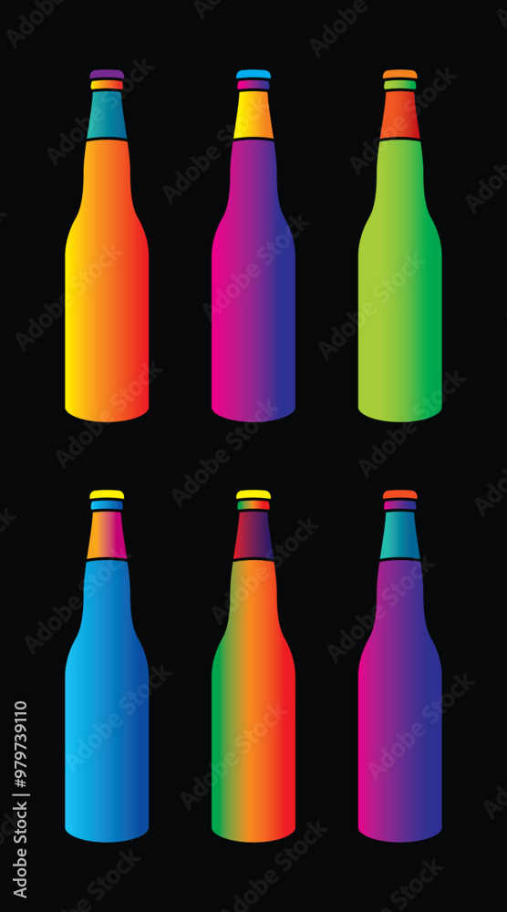 A bottle of sparkling water. Original vector illustration in vintage style. A bottle of sparkling water. Original vector illustration in vintage style.
