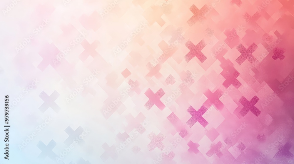 A vibrant abstract background with a gradient of pink, orange, and blue colors featuring a subtle cross pattern. This background is perfect for presentations, websites, or social media.