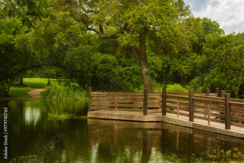 Clear Creek Bayou Heritage Park in League City, Texas, USA