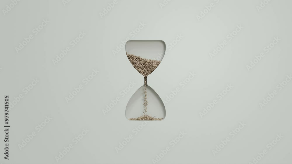 an hourglass that turns indefinitely to symbolize the passing of time - loop - 4K