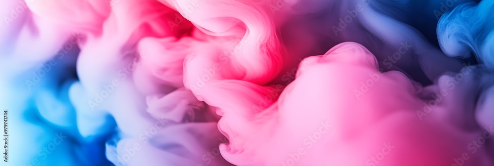 Fototapeta premium Abstract smoke design with pastel colors, symbolizing ethereal, dreamy, vibrant, flow, and movement.