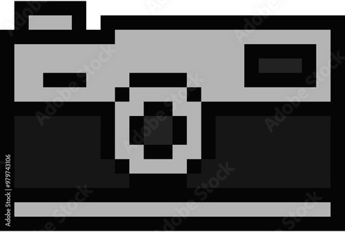 camera, pixel, pixel art, pixel camera, camera icon, camera pixel art