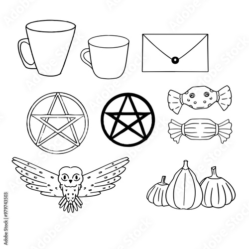 Halloween Vector Set Elements