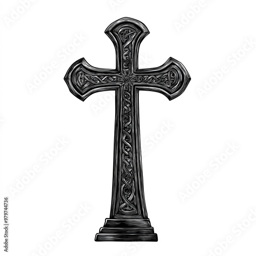 Celtic Cross Silhouette, Il...