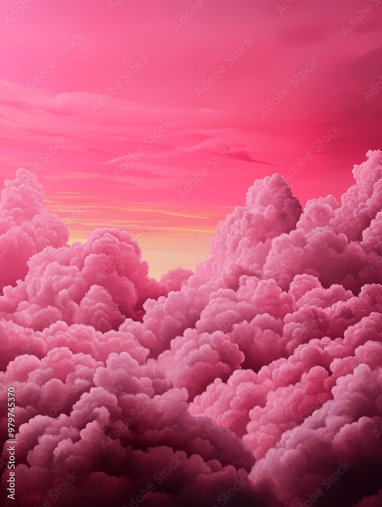 Pink Sky Above the Clouds, a mesmerizing sight of fluffy pink clouds filling the sky, symbolizing dreams, beauty, hope, and a sense of wonder. Pink Sky Above the Clouds, a mesmerizing sight of fluffy pink clouds filling the sky, symbolizing dreams, beauty, hope, and a sense of wonder.