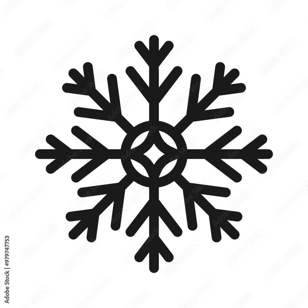 Snowflake thin line icon.Frozen sign.Decorative element for Christmas and New Year holiday.Transparent background.Editable stroke.Simple black line snow icons.Vector illustration EPS 10 Snowflake thin line icon.Frozen sign.Decorative element for Christmas and New Year holiday.Transparent background.Editable stroke.Simple black line snow icons.Vector illustration EPS 10