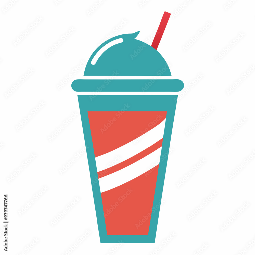 Creative vector art design of a milkshake on a white background Creative vector art design of a milkshake on a white background