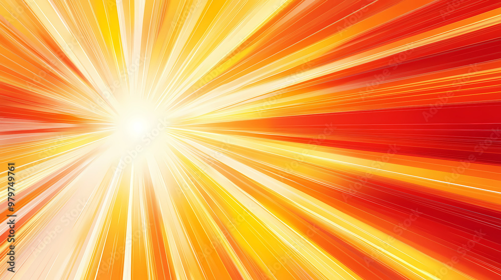 Radiant sunburst pattern with bright, warm colors and dynamic lines. Warm Colors. Illustration Radiant sunburst pattern with bright, warm colors and dynamic lines. Warm Colors. Illustration