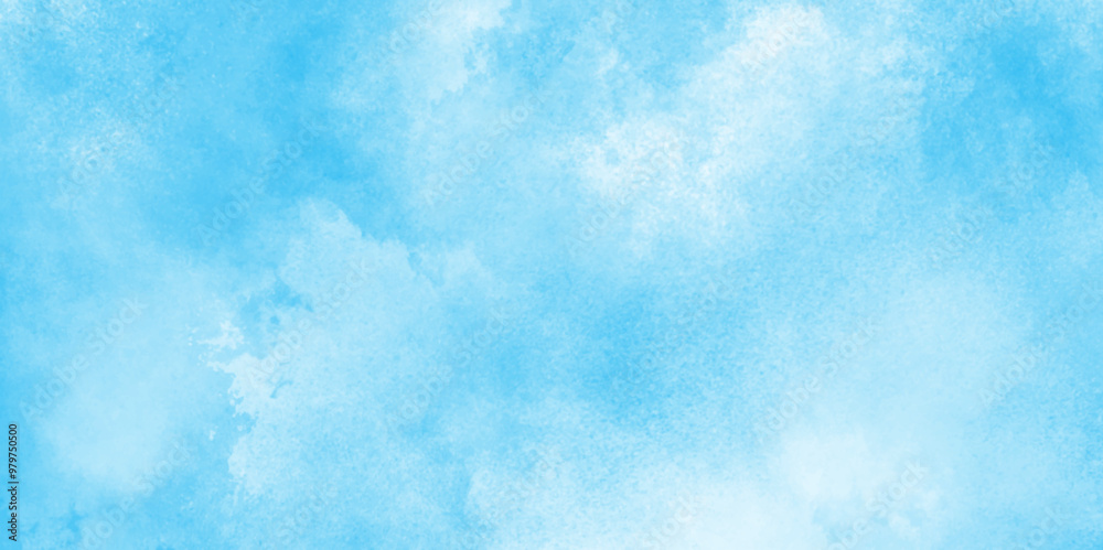 Abstract blue color clouds background, Vibrant clear blue sky with puffy and blurry natural clear clouds, watercolor background concept abstract cloudy sky, cloudy and grunge blue watercolor. Abstract blue color clouds background, Vibrant clear blue sky with puffy and blurry natural clear clouds, watercolor background concept abstract cloudy sky, cloudy and grunge blue watercolor.