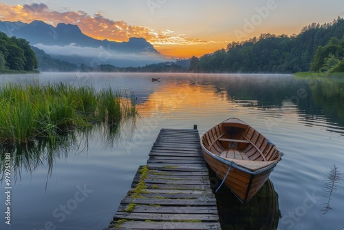 Serene Sunrise on the Lake