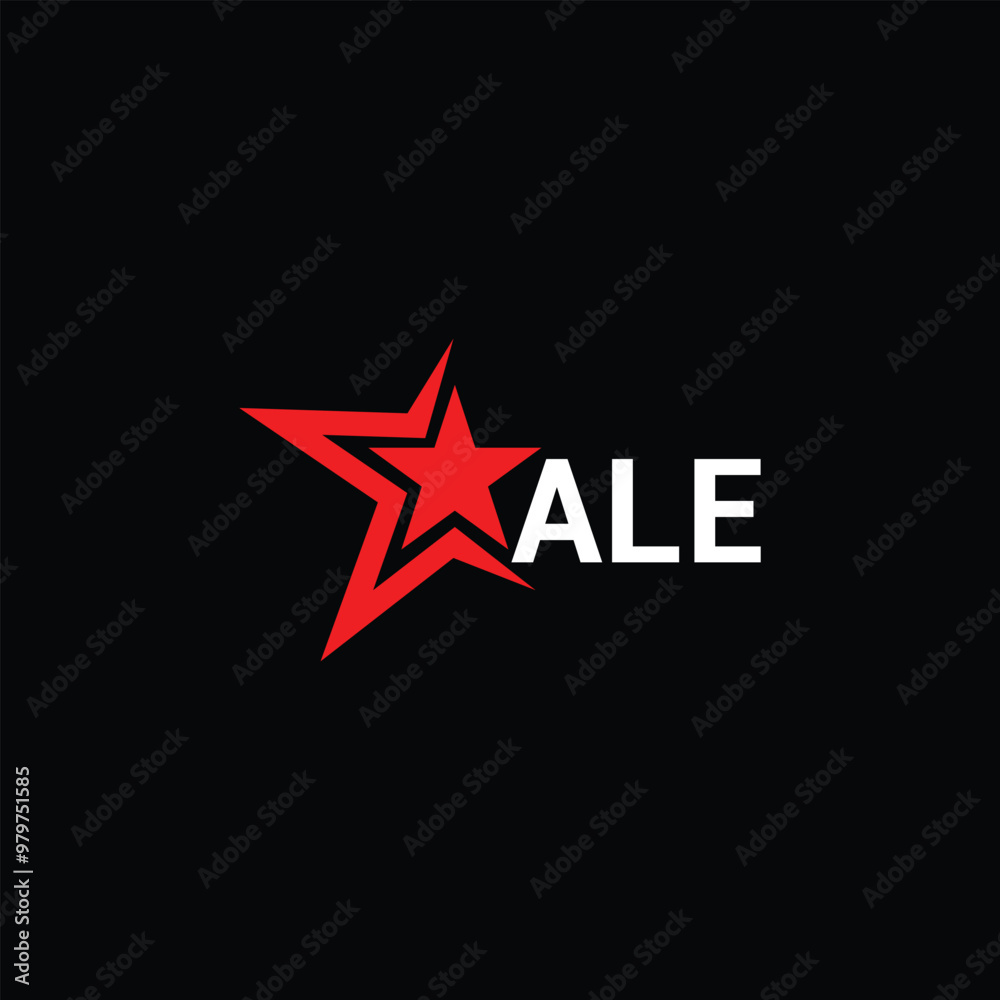 Obraz premium Monogram ALE Logo Design