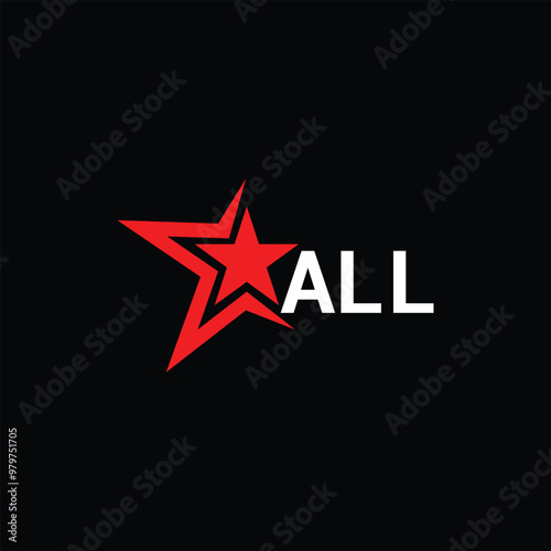 ALL Letter Initial Logo Design Template Vector Illustration