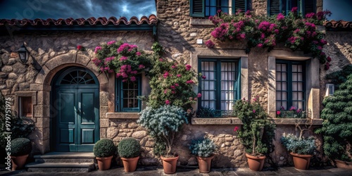 wall of house in mediterranean style