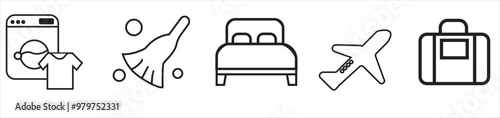 Hotel related icons. Hotel related vector illustration icon set