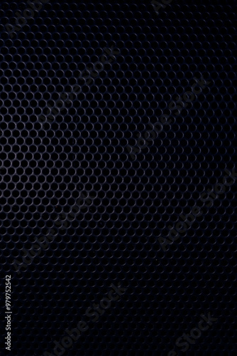 Close-up of black speaker background,Close up of a black gray protective metal net of a speaker grille