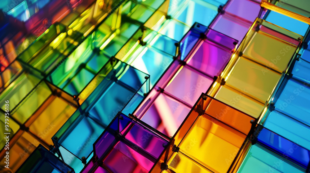 Fototapeta premium multicolored glass background