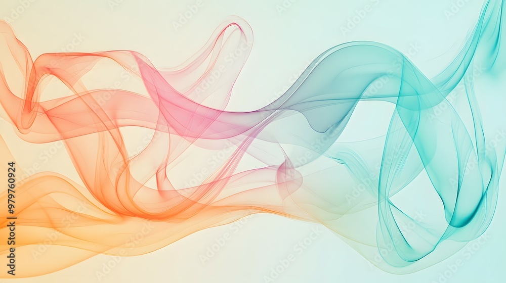 Fototapeta premium Colorful Smoke on Green Background, Abstract Image, Texture, Pattern Background, Wallpaper, Cover and Screen for Smartphone, PC, Laptop, 9:16 and 16:9 Format