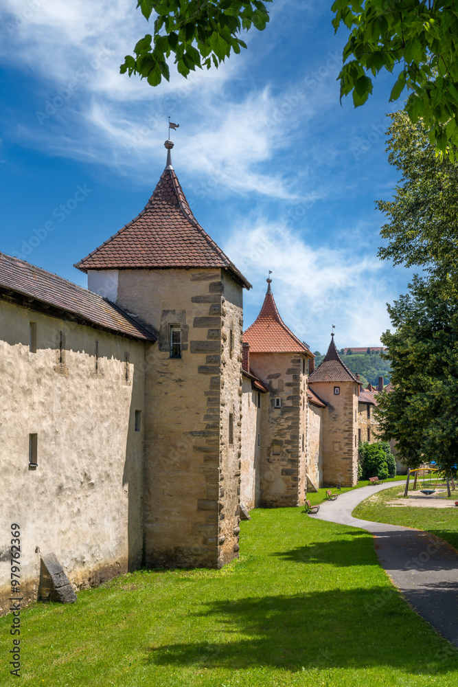 Medieval city wall of the historic town Weissenburg Medieval city wall of the historic town Weissenburg