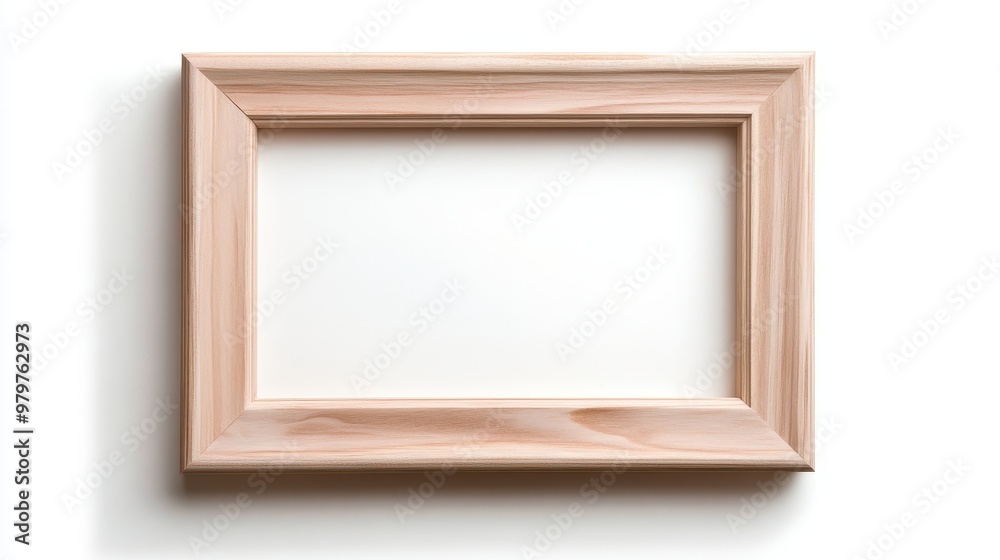 A wooden frame with a white background A wooden frame with a white background