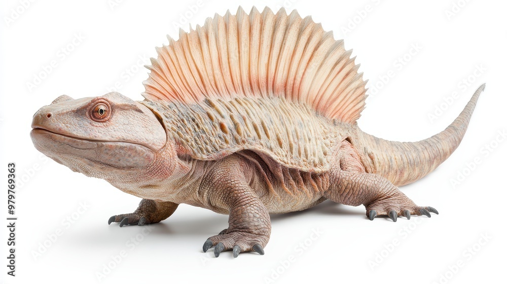 Obraz premium A lizard with a long tail and a long neck