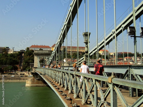 Accross the bridge: Budapest, Hungary. #979770714