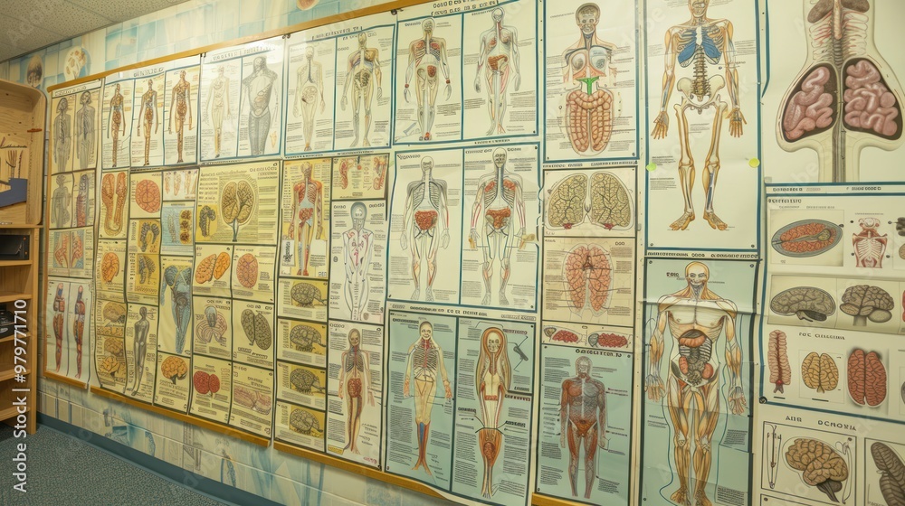 Fototapeta premium Human Anatomy Educational Posters