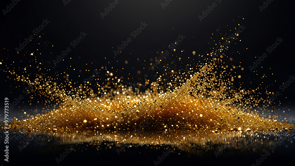 Golden Lights Glitter design Abstract background Golden Lights Glitter design Abstract background