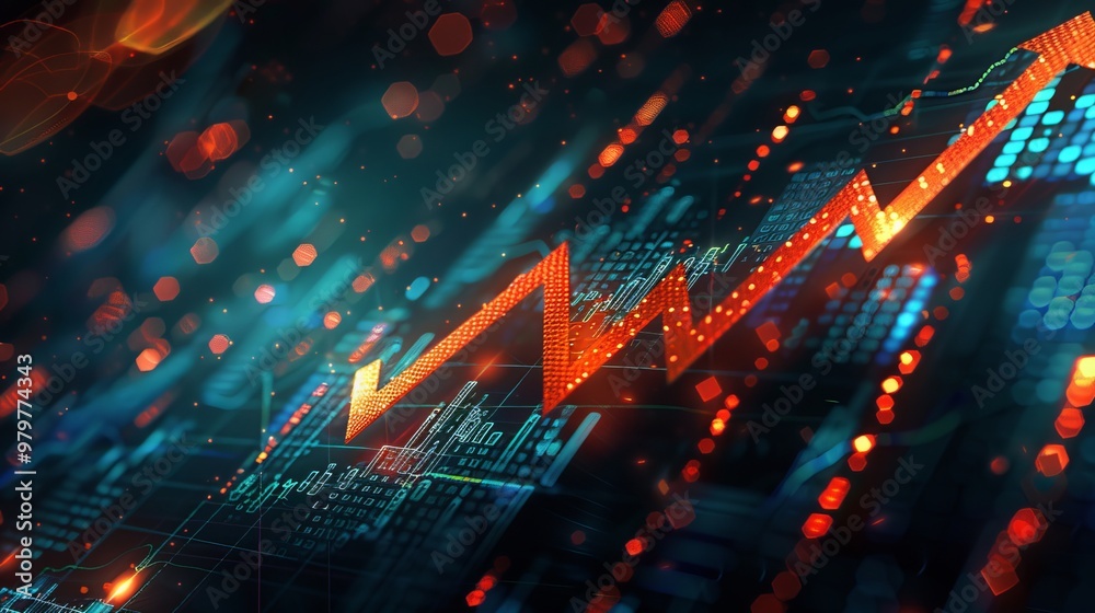 illustration of arrow up market stocks background concept illustration of arrow up market stocks background concept