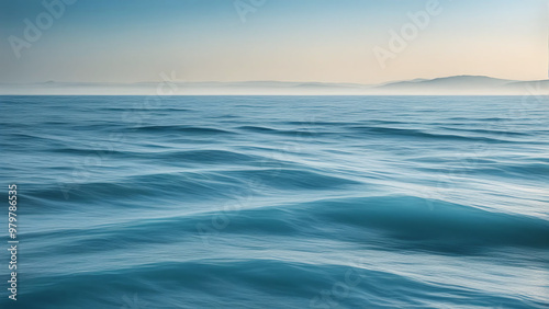 Wallpaper Mural Calm ocean sea, peaceful water, tranquil horizon, simple minimalistic background, meditative serene scene Torontodigital.ca