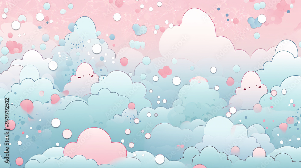 Pastel Cloud Seamless Pattern Pastel Cloud Seamless Pattern