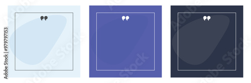 Testimonial or Customer feedback Quote Frames Blank Template Set