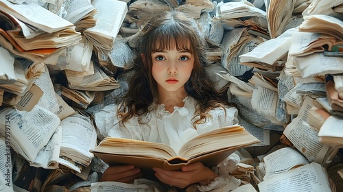 Girl reading a book