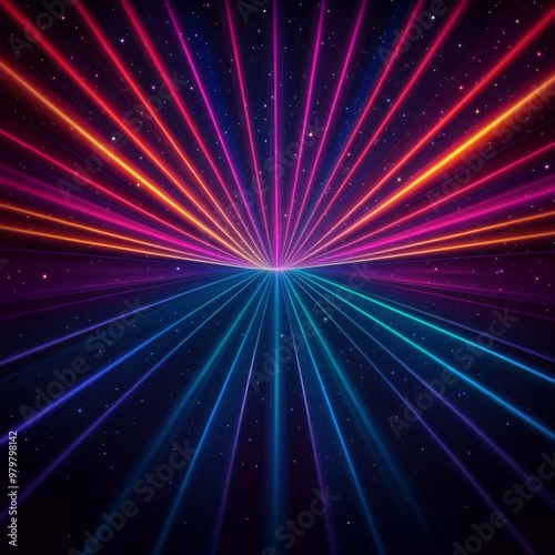 Zodiac lights, vibrant beams, dynamic backgrounds, celestial colors