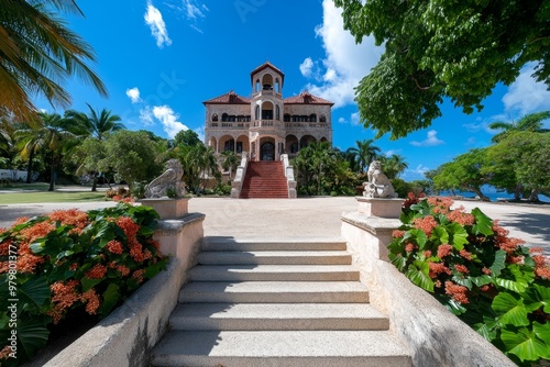 Trinidad and Tobago's popular Stollmeyer's Castle, a striking example of the islandâ€™s historic architecture photo
