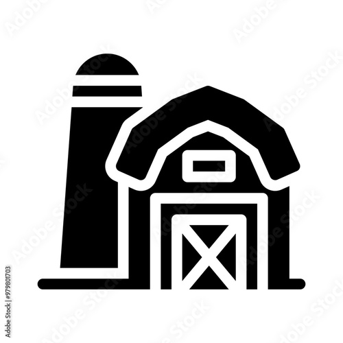 farmhouse glyph icon