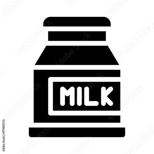 milk can glyph icon